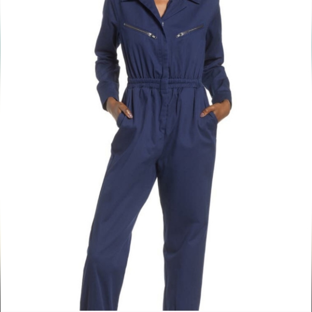 Ten Sixty Sherman Oxford Blue Boiler Jumpsuit/Coveralls Size XS
